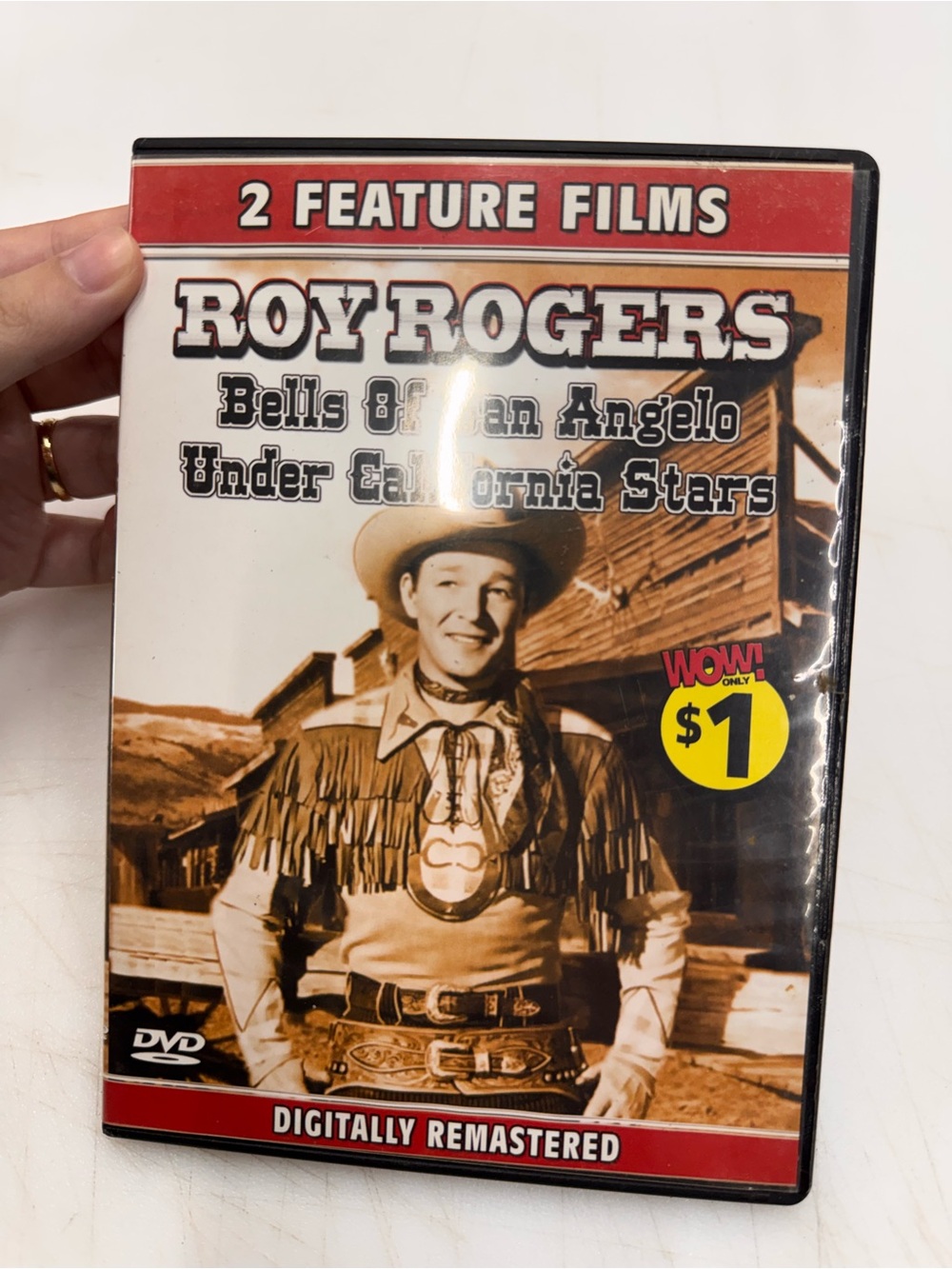 2 Feature Films Roy Rogers Bells of San Angelo/Under California Stars DVD Tested